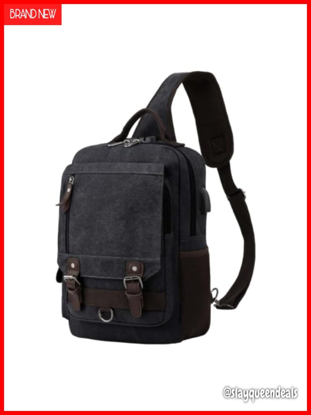 Canvas Messenger Bag Crossbody Shoulder Sling Travel Work Daily